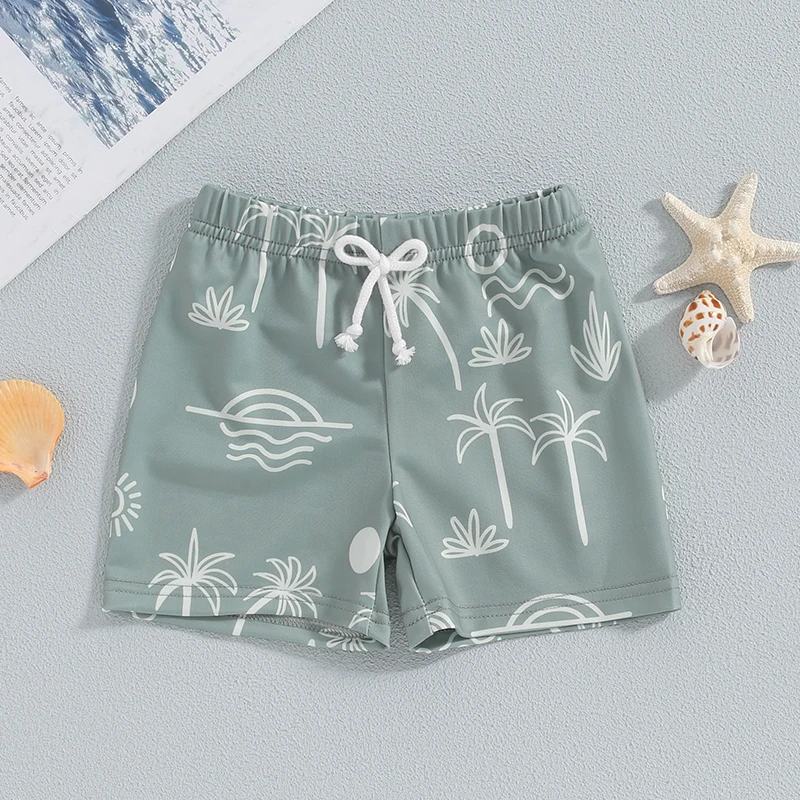 Toddler Kids Baby Boys Summer Board Shorts Shell Print Elastic Waist Swimming Trunks for Boy Children Swimsuits Beachwear