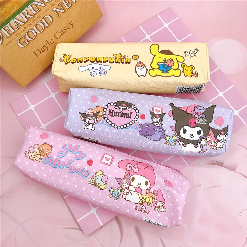 Sanrio Bleistift beutel Anime Kuromi niedlichen Feder mäppchen Cartoon Studenten Briefpapier Schule liefert tragbare Aufbewahrung taschen Mädchen