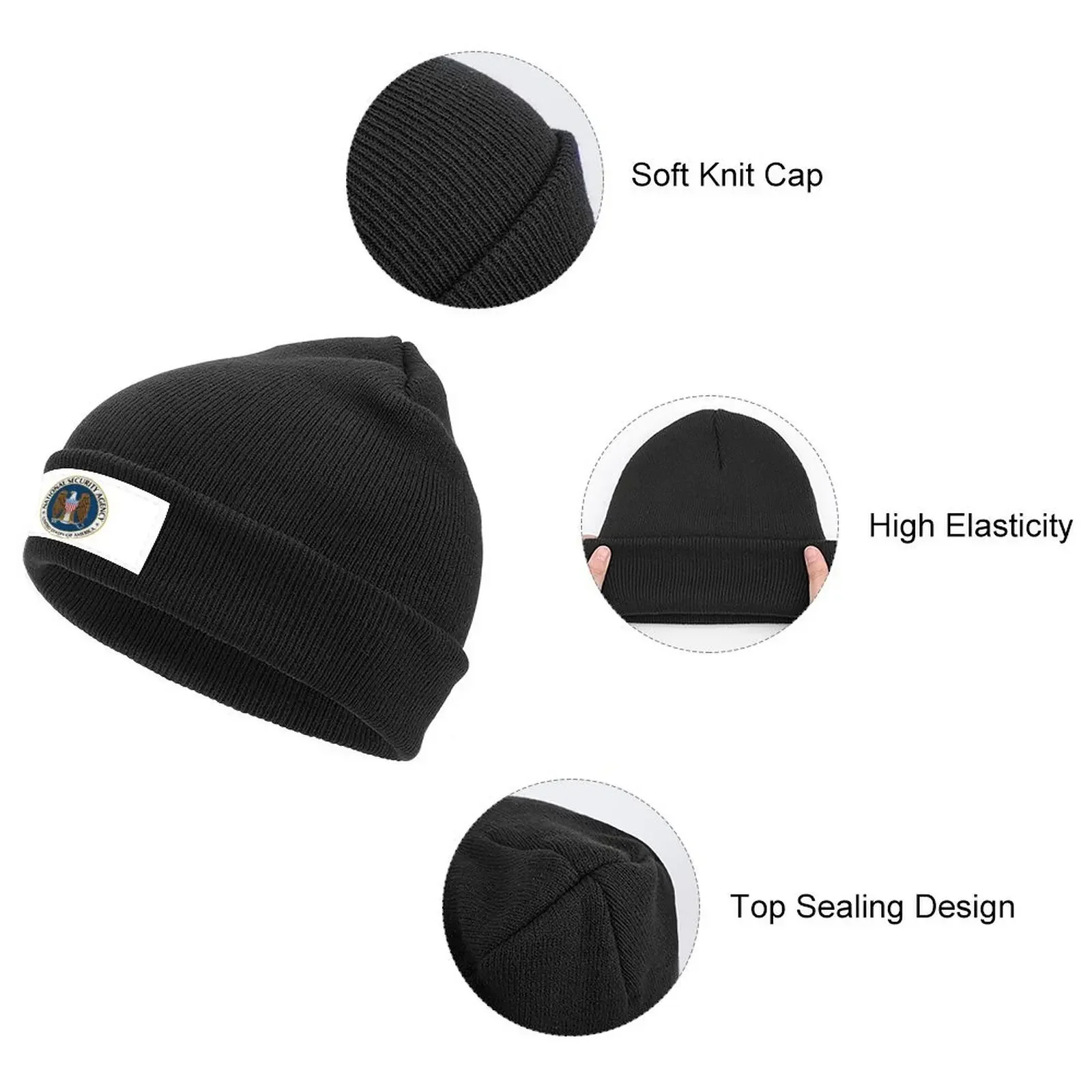 NSA Knitted Cap Ball Cap Golf Hat Men Women's image 3