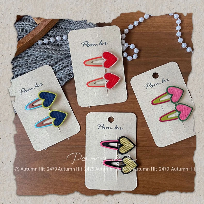 

Новые детские заколки-зажимы для волос в форме сердца из ткани, ручной работы, с бахромой, парные, для повседневного использования, аксессуар для волос для малышей