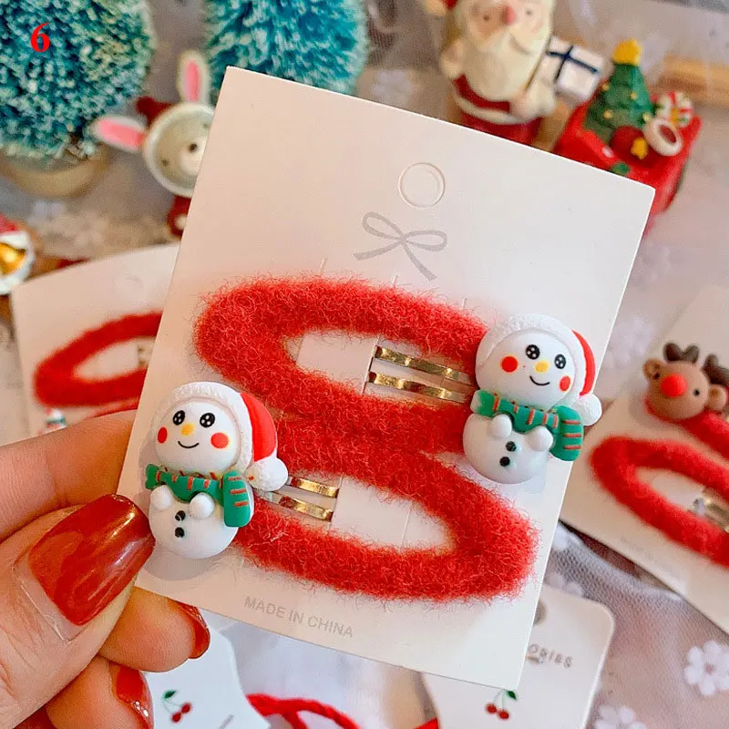 Christmas Style Children Rubber Bands Girls Hair Accessories Cute Sweet Hair Bands Girls Hairpin Decorations 2023 New Hair Ties