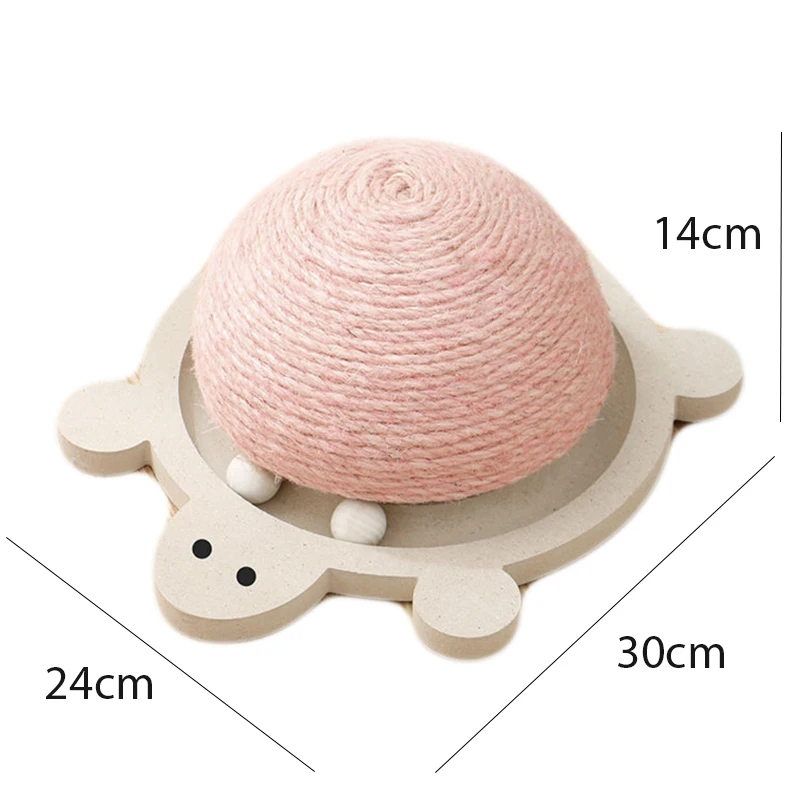 Hot Sisal Ball Solid Wood Turntable Cat Toys Cat Furniture Supplies Cat Scratching Board Claw Grinder Wear-resistant Scratcher