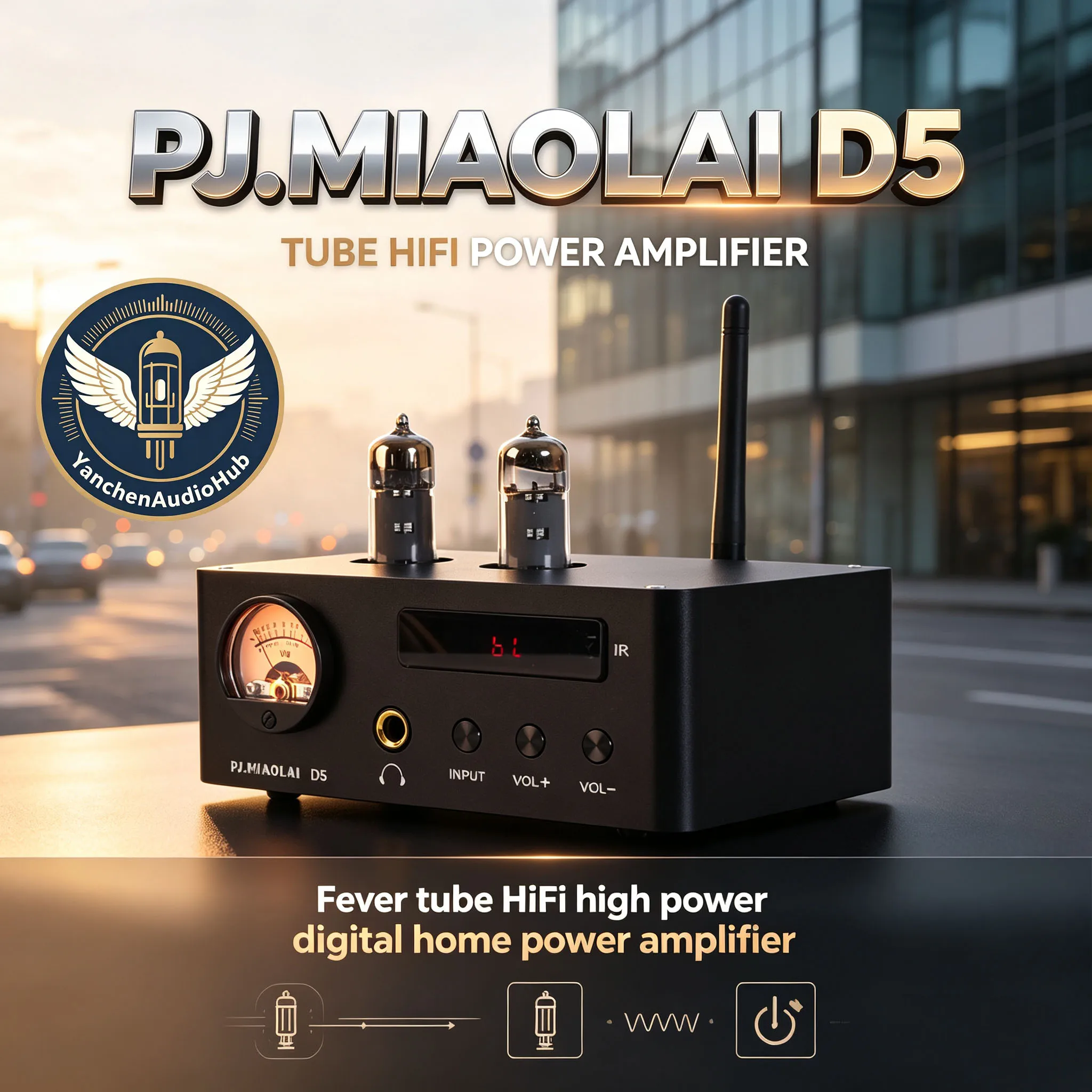 CHN 2027 PJ.MIAOLAI-D5 Home Digital Audio Power Amplifier, Bluetooth Connection U Disk Lossless Decoding and Playing, High Power