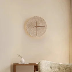 Kreative Retro Wohnzimmer Wand lampe gelbe Marmor uhr nordischen minimalist ischen Restaurant Korridor Hintergrund Wand Raum Dekor