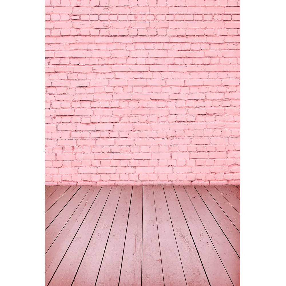 Three-dimensional Vintage Brick Wall Backdrops Newborn Birthday Portrait Background Cake Smash Wooden Floor Splicing Photography