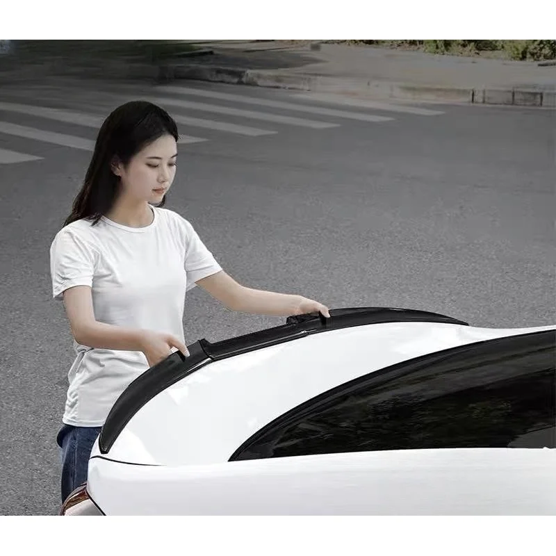 

Car Modification Tail Wing Universal No-punch Fiber Grain Car Blade Three-section Combination Tail Wing Large Top Wing Tail