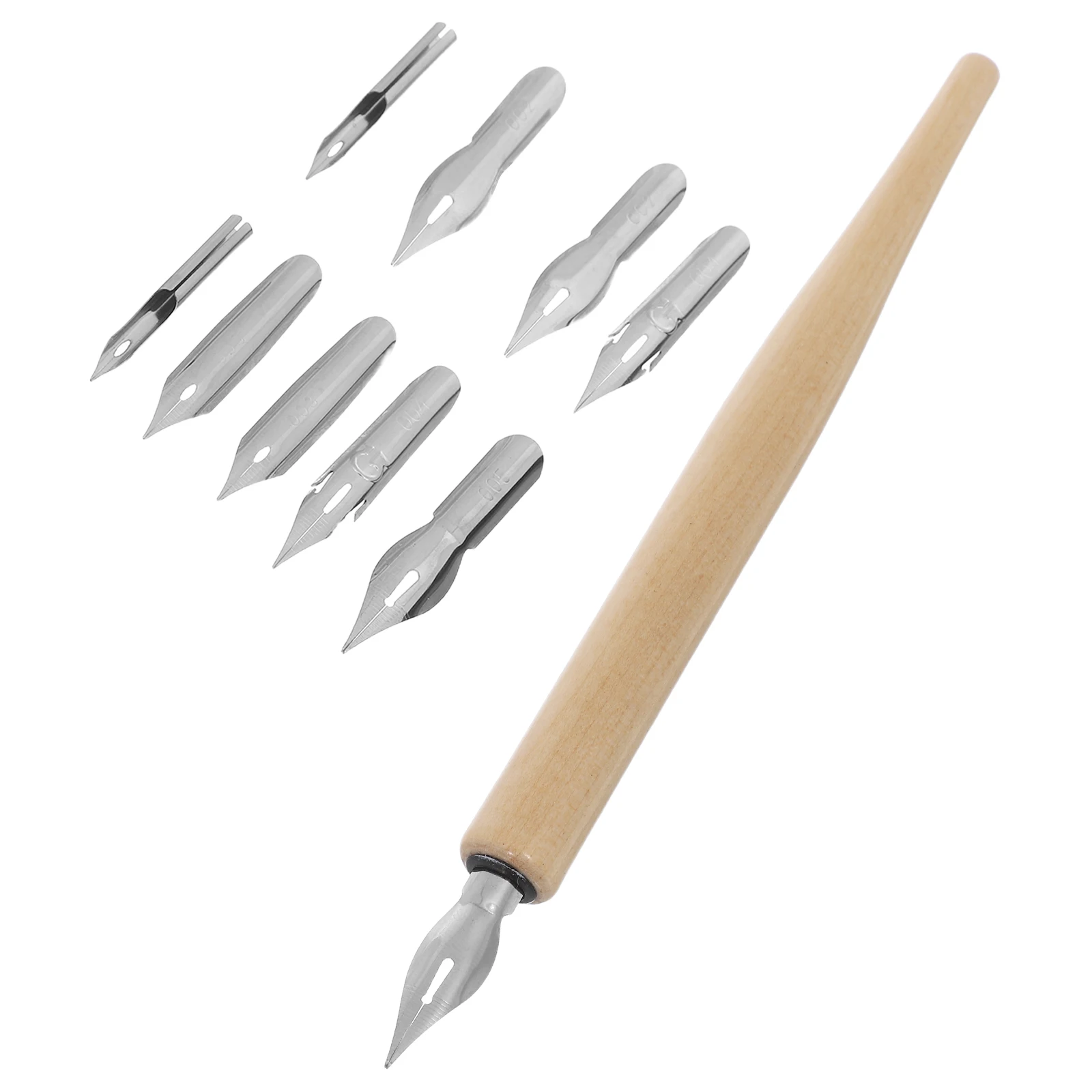

Wooden Dip Pen Drawing Black Ink Pens Nibs Cartoon Kit Fountain Decorative Artist Supplies Tips Dipping