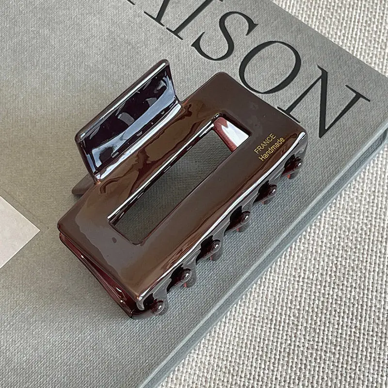 1PC Schokolade, Acetat, Halteklammer, Haarspange, weiblich, Hinterkopf, Haargriff, Premium, Hai, hohe Qualität, vier Jahreszeiten