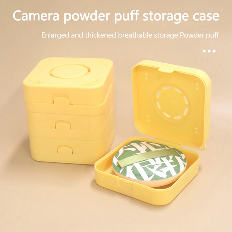 Large Powder Puff Storage Box Breathable Powder Puff Case Dual Use Of Dry Wet Do Not Eat Powder Makeup Sponge Organizer