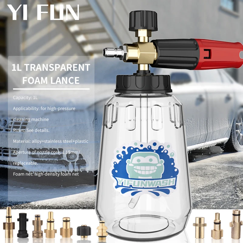 Car Wash Accessories High Pressure Washer Snow Foam Cannon For Car Wash Water Gun For Karcher Nilfisk Sthil Lavor Bosch
