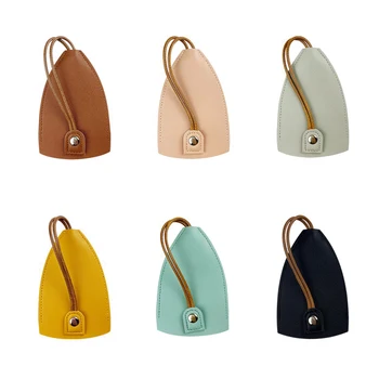 Przenośny miękki uchwyt na Organizer do kluczy ze skóry PU kreatywny prosty wielofunkcyjny portfel brelok do kluczyków samochodowych portmonetka mała woreczek na klucze