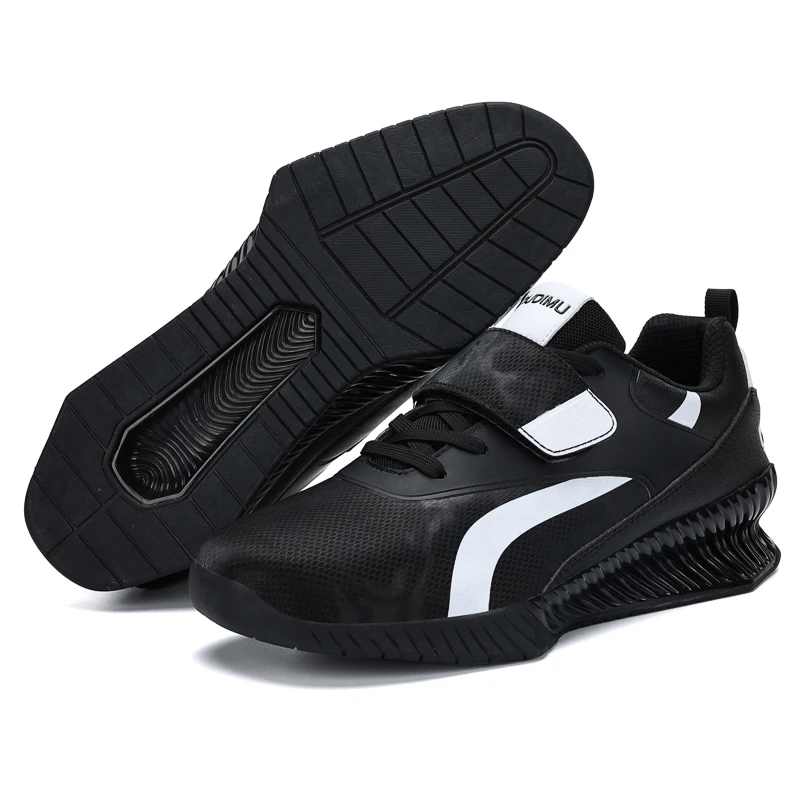 Men Weight Lifting Shoes Shock Absorbing Squat Shoes Anti-Slippery Weight Lifting Sneakers Wearable Men Squat Hard Pull Shoes