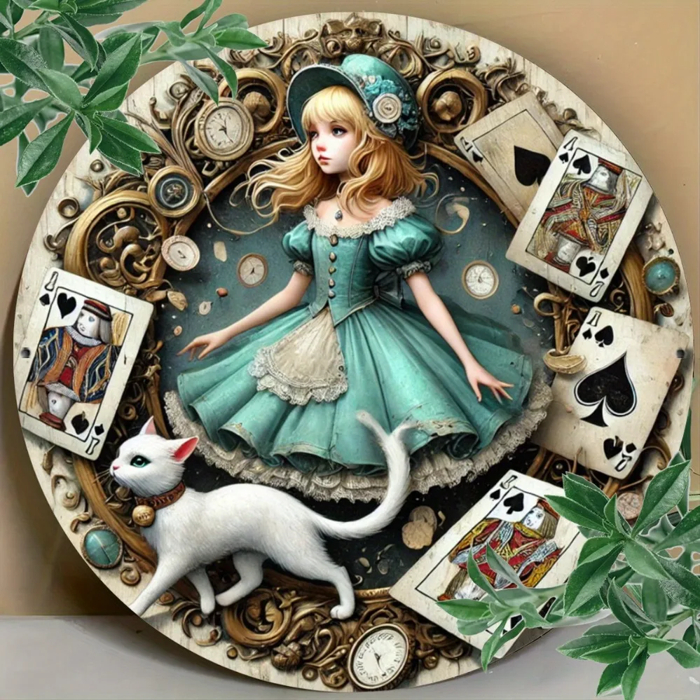 Retro Steampunk Cat Statue Mechanical Gears Clock Desktop Garden Cafe Decor