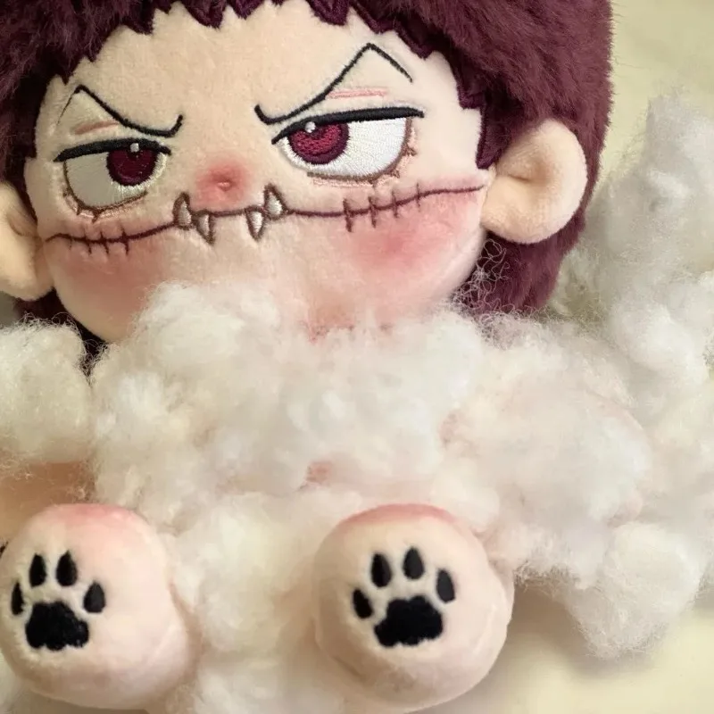 20cm Japan Anime Role Attribute Monster Kawaii Boy Cosplay Soft Plush Doll Body With Skeleton Cartoon Plushies Toy Figures Gifts