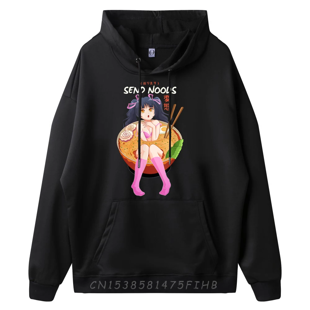 Send Noods Ramen Noodle Bowl Shabu Shabu Hiphop Streetwear Hoodie Homme Big Size Slogan Christmas Sweater