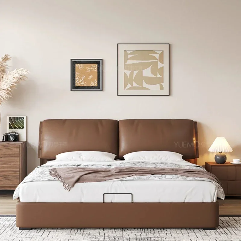 

Sleeping Designer Bed Nordic Modern Luxury King Size Aesthetics European Bed Confortable Wedding Wood Muebles Salon Furniture
