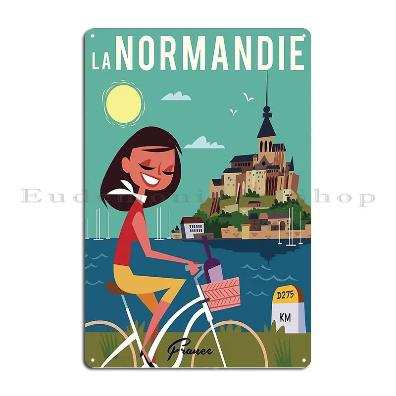 Normandy Poster Metal Plaque Poster Party Club Club Personalized Painting Create Tin Sign Poster