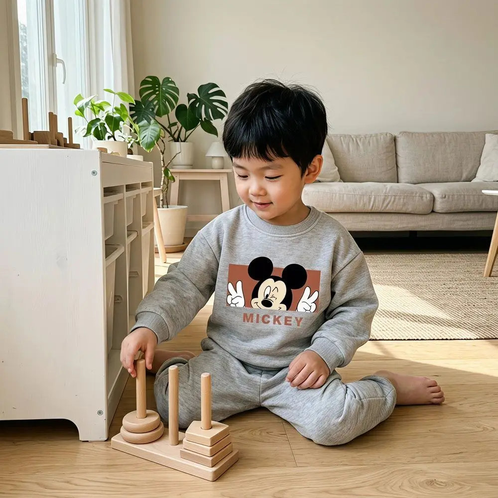 Frühling Herbst Jungen Freizeit-Sweatshirt-Sets Kinder O-Ausschnitt Oberteile und Sporthosen 2-teilige Sets Bequeme Outdoor-Kleidung für Kinder – Detail 17