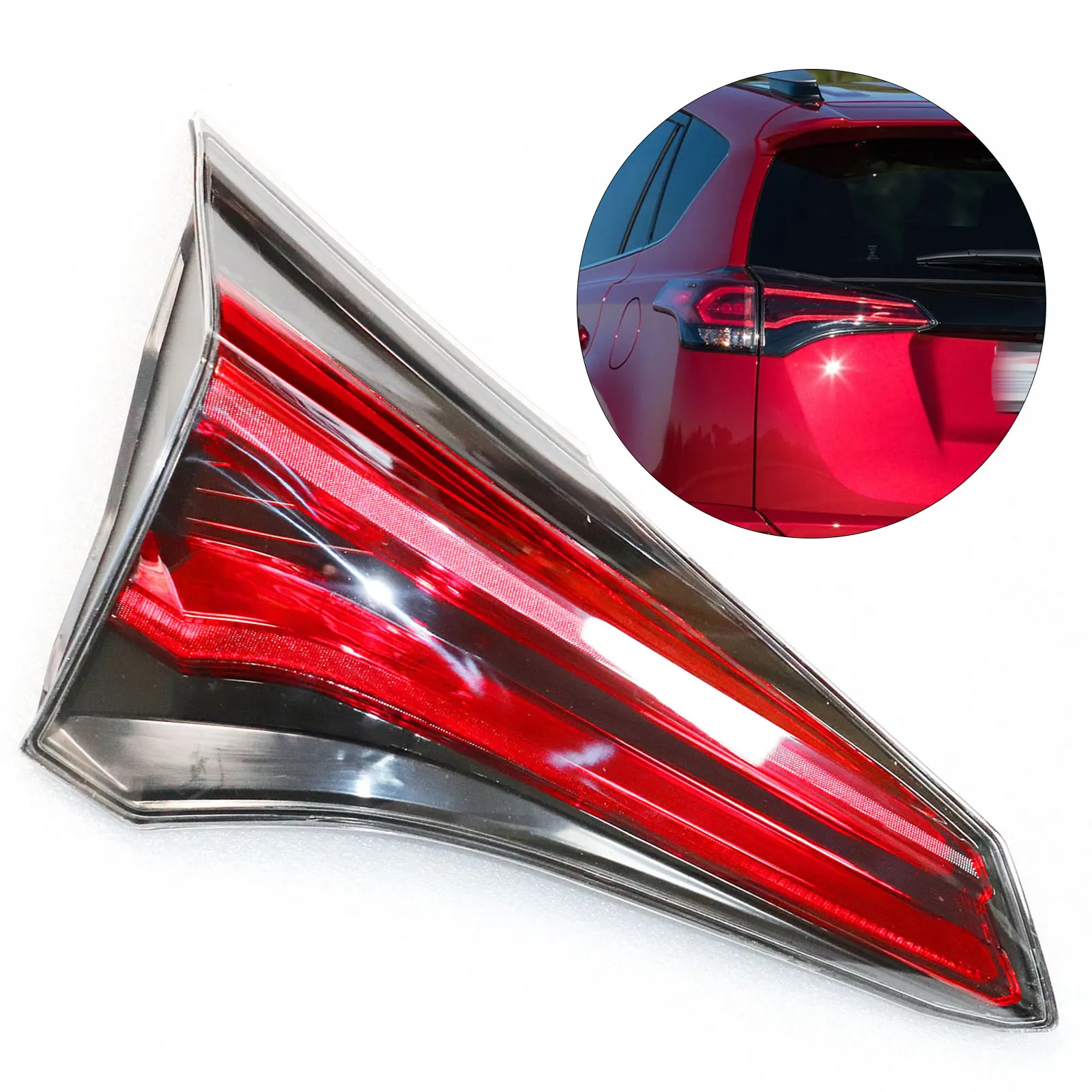 Car Left / Right Side Tail Light Rear Bumper Fog Light Red Without Bulb For 2016 2017 2018 TOYOTA RAV4