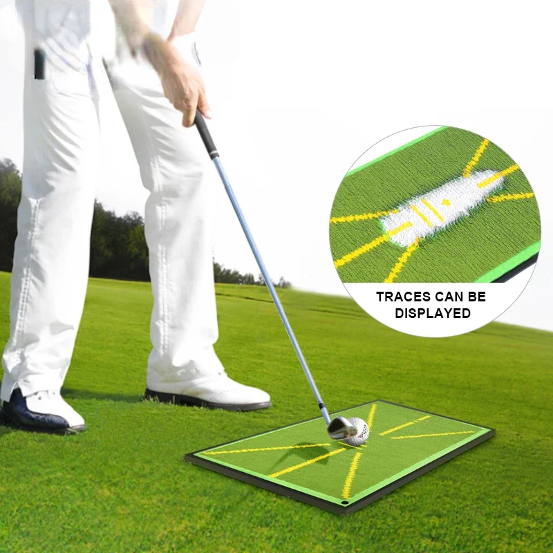 Golf Training Aid Putting Trainer Guide Green Swing Mat Golf Path Hitting Analysis Practice Golf Mat Divot Board