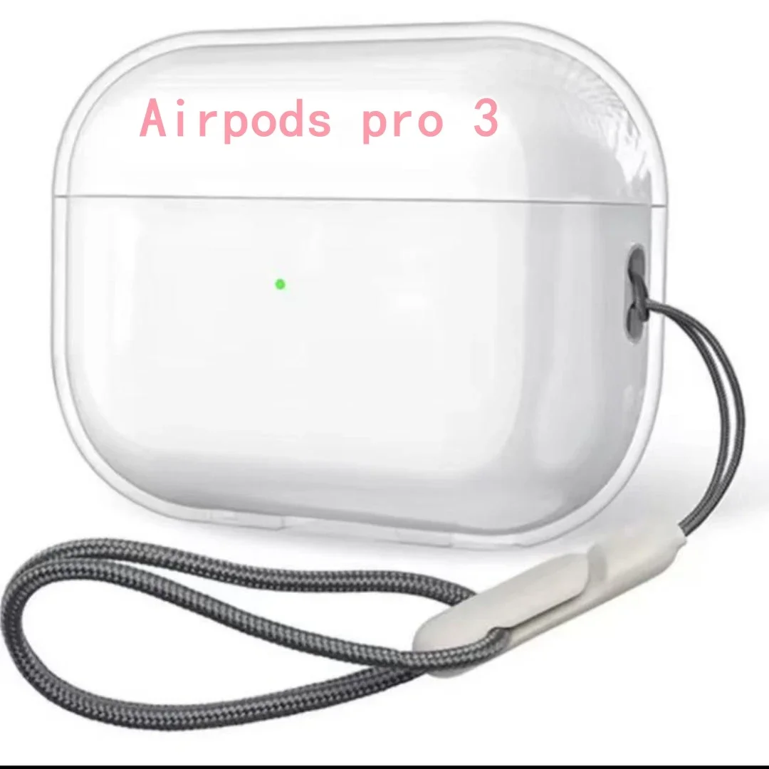 for Airpods Pro 2 3 2nd Generation airpods pro3 Clear Soft TPU Earphone Case with Lanyard Strap Gen Cover Accessories