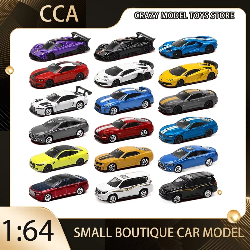 CCA 1:64 BMW Volkswagen Lamborghini Bentley M4 GT3 Aventador SVJ Classic Static Alloy Diecasting Car Model Collection Gift Toy