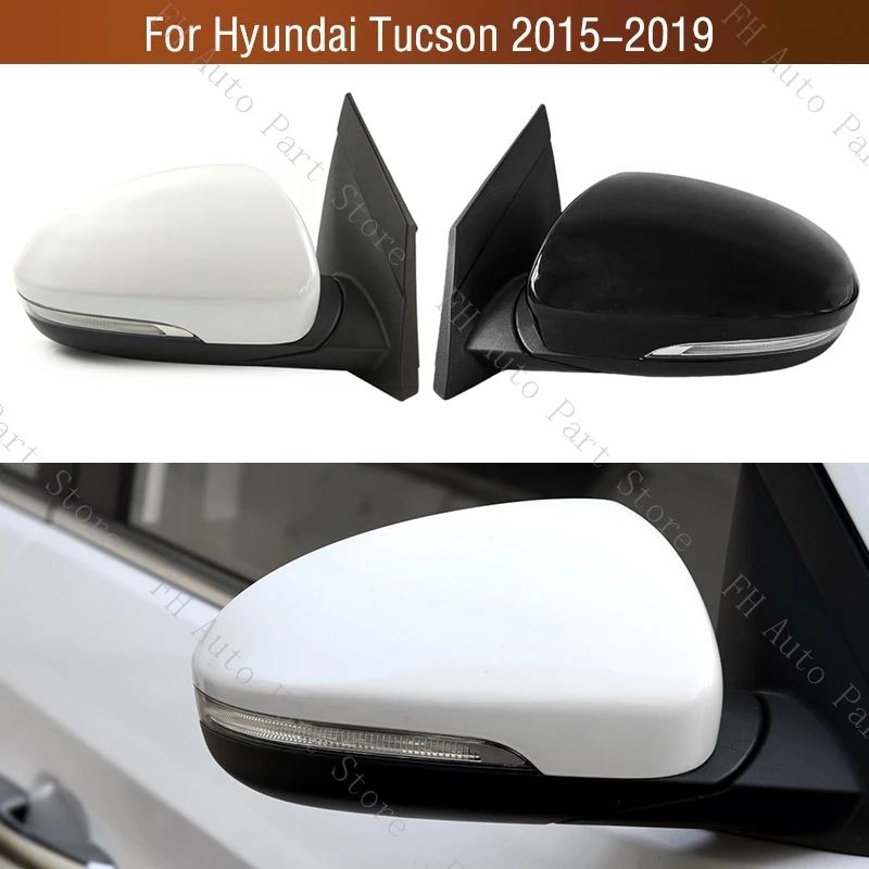 5Pins/8Pins/10Pins For Hyundai Tucson 2015 2016 2017 2018 2019 Exterior Side Mirrors Assembly Assy Rearview Mirror Cover Frame