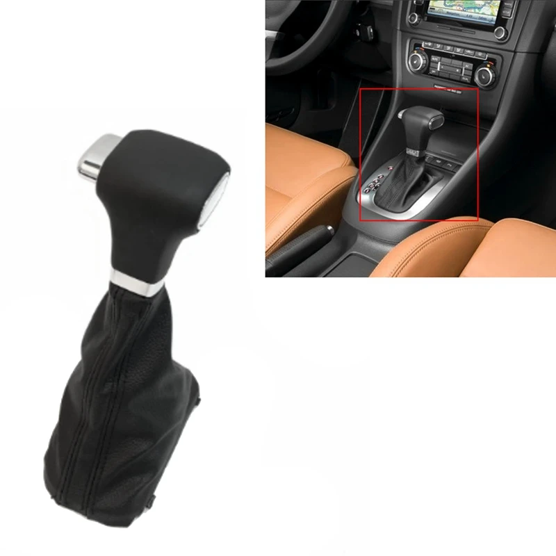 

Car Automatic Gear Shift Knob Dustproof Cover 1K1713203 For VW Golf 6 2008-2011 Shift Knob Gaitor Cover LHD