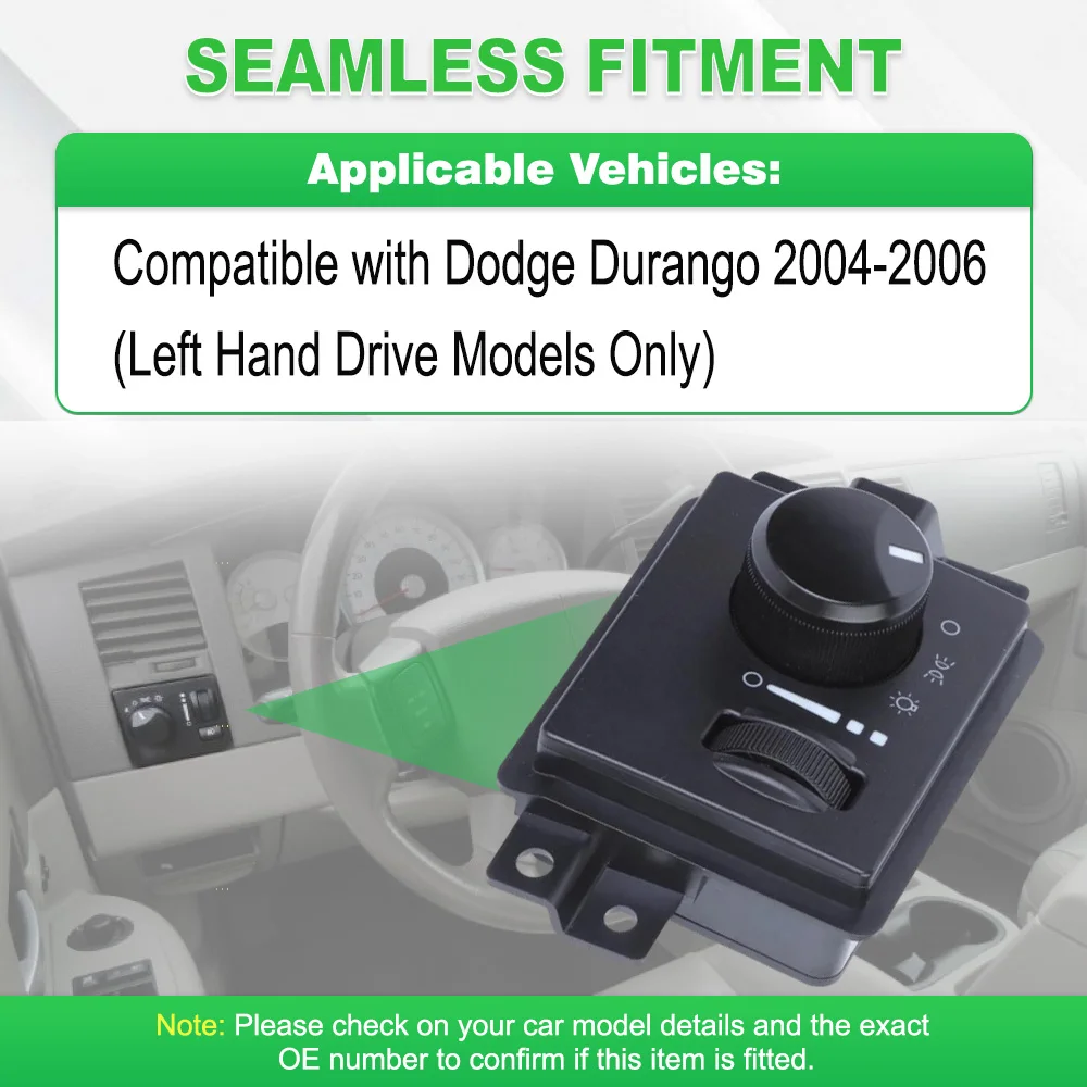 56049115AB ل دودج دورانجو 2004 2005 2006 مفتاح التحكم في المصباح 56049115AB مفاتيح التحكم في ضوء السيارة