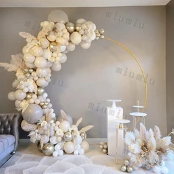 Sand White Boho Wedding Balloon Garland Arch Kit Kids Birthday Party Metal Gold Silver Grey Latex Baby Shower Ballons Decoration