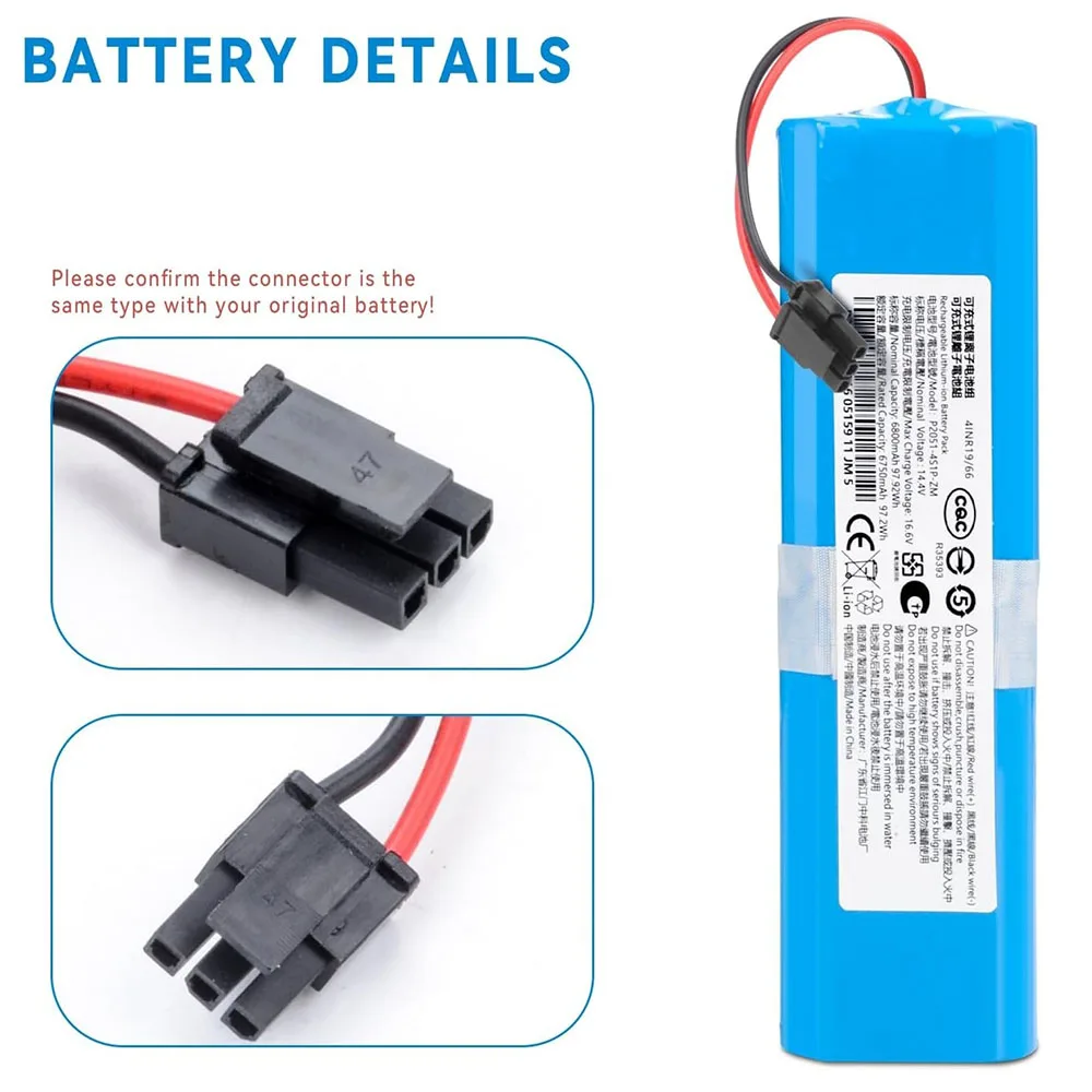 14.4V 6800Mah Li-Io…