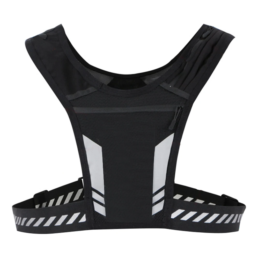 

Reflective Hydration Backpack Mesh Breathable Water Bottle Bag Lightweight Elastic Women Men Large Capacity for Jogging Fitness