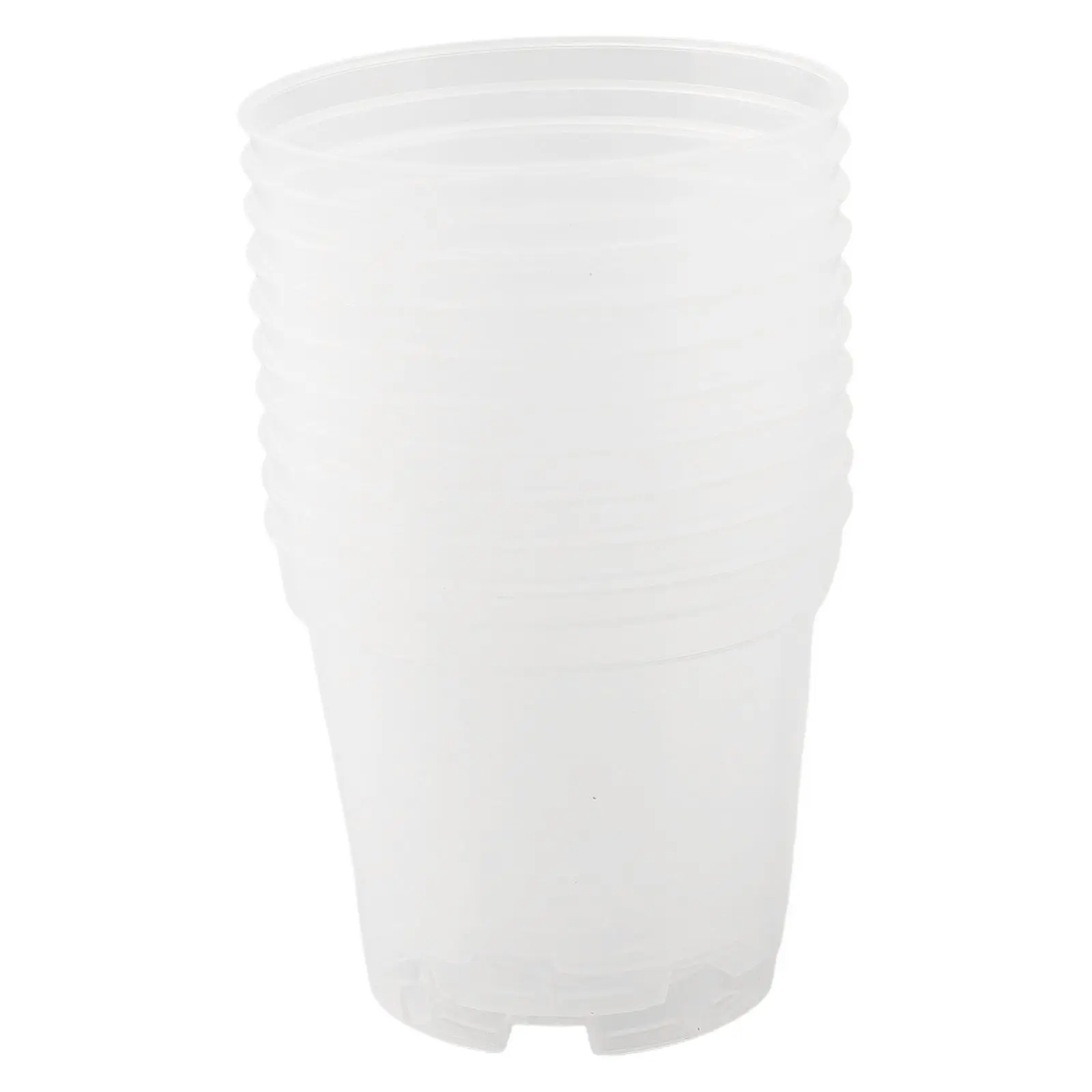 10 Piece Clear Plastic Flower Pots Designed for Optimal Drainage and Airflow Perfect for Indoor and Outdoor Gardening
