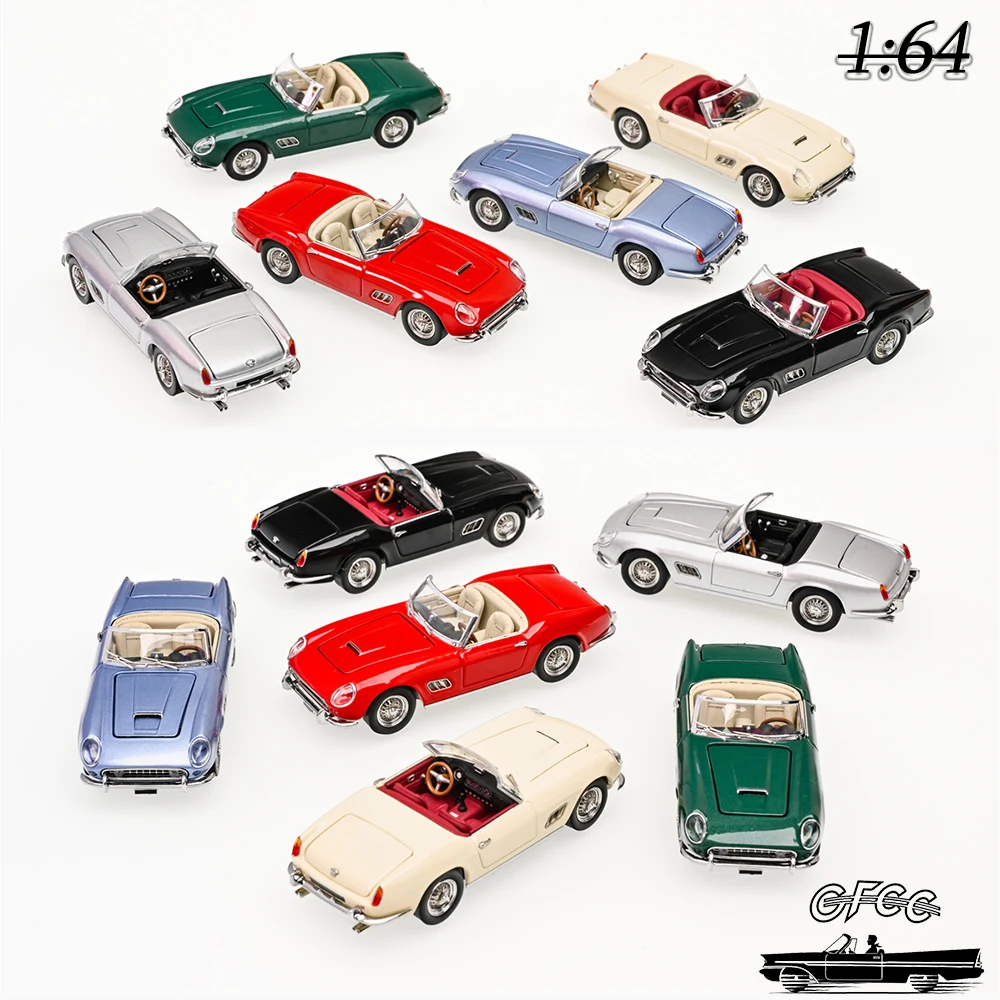 GFCC 1/64 250 California SW Roadster Model Car Vintage Sports Cars High Performance Diecast Toy Station Vehicle with Display Box