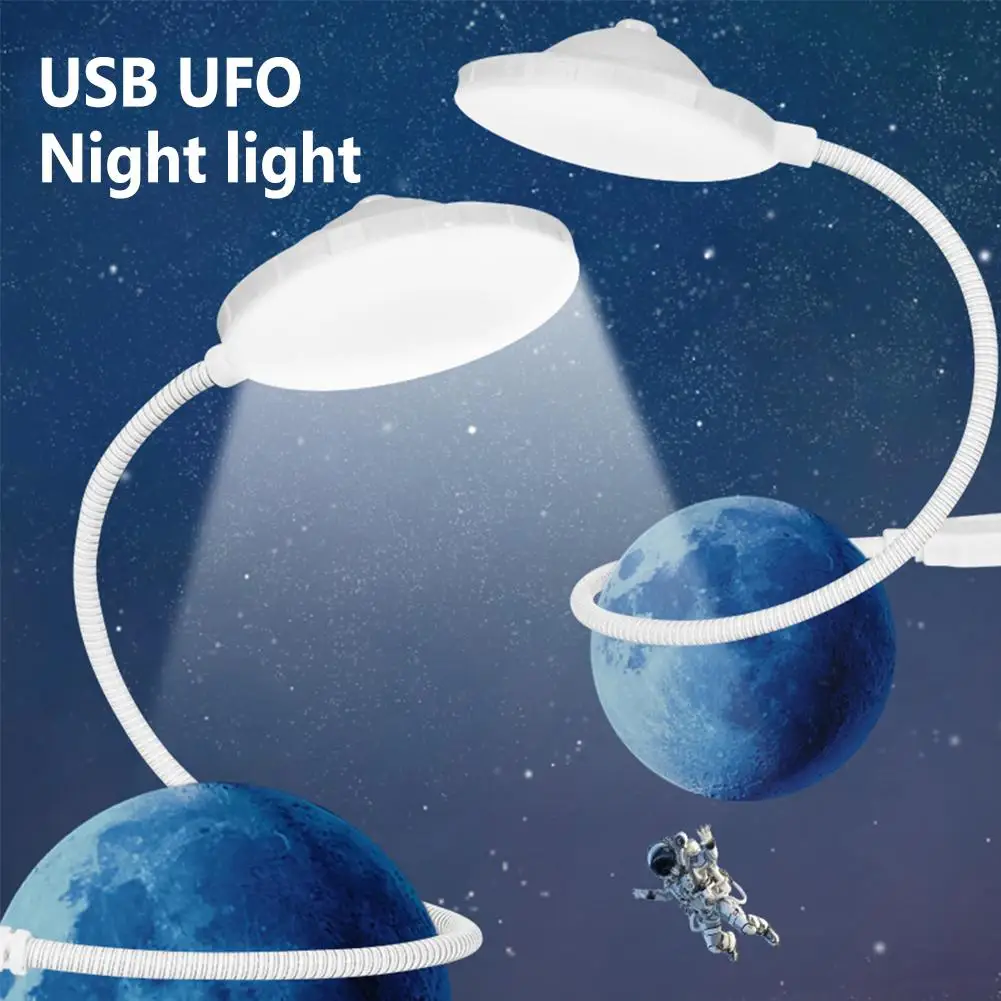 

Ufo Shape Usb Night Light Adjustable Brightness Usb Rechargeable Table Lamp Decorative Luminaires Children Gifts