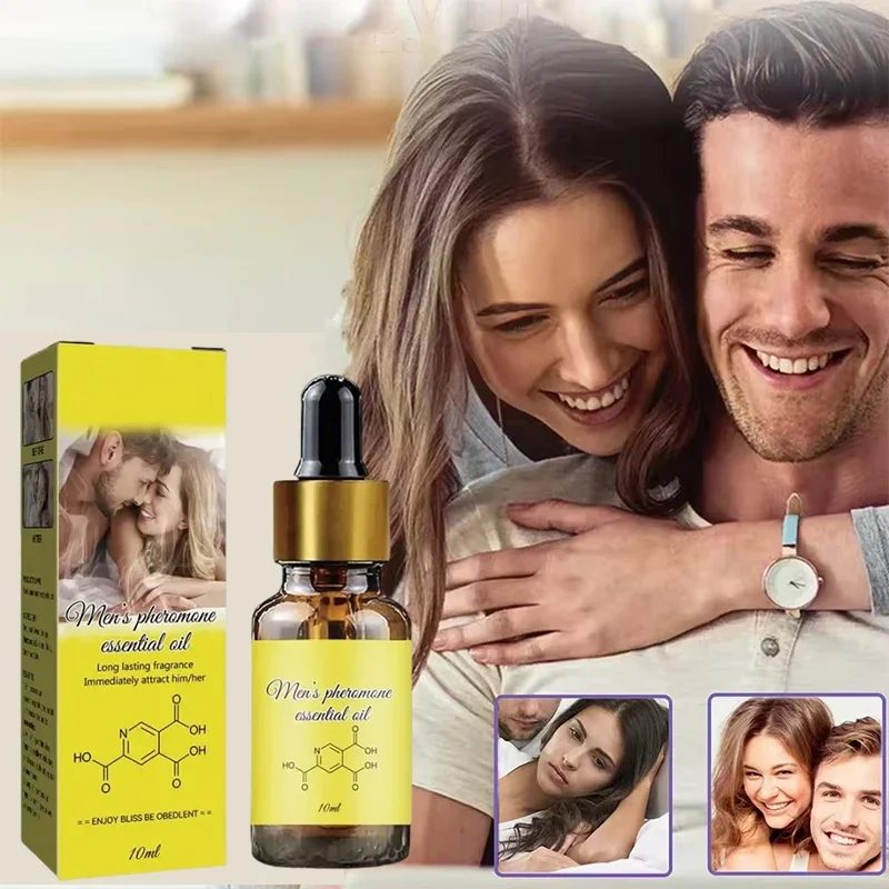 Perfume de feromônio de flertar sexual sexy para homens atraem mulheres, parceiro íntimo de longa duração estimula óleo essencial de perfume