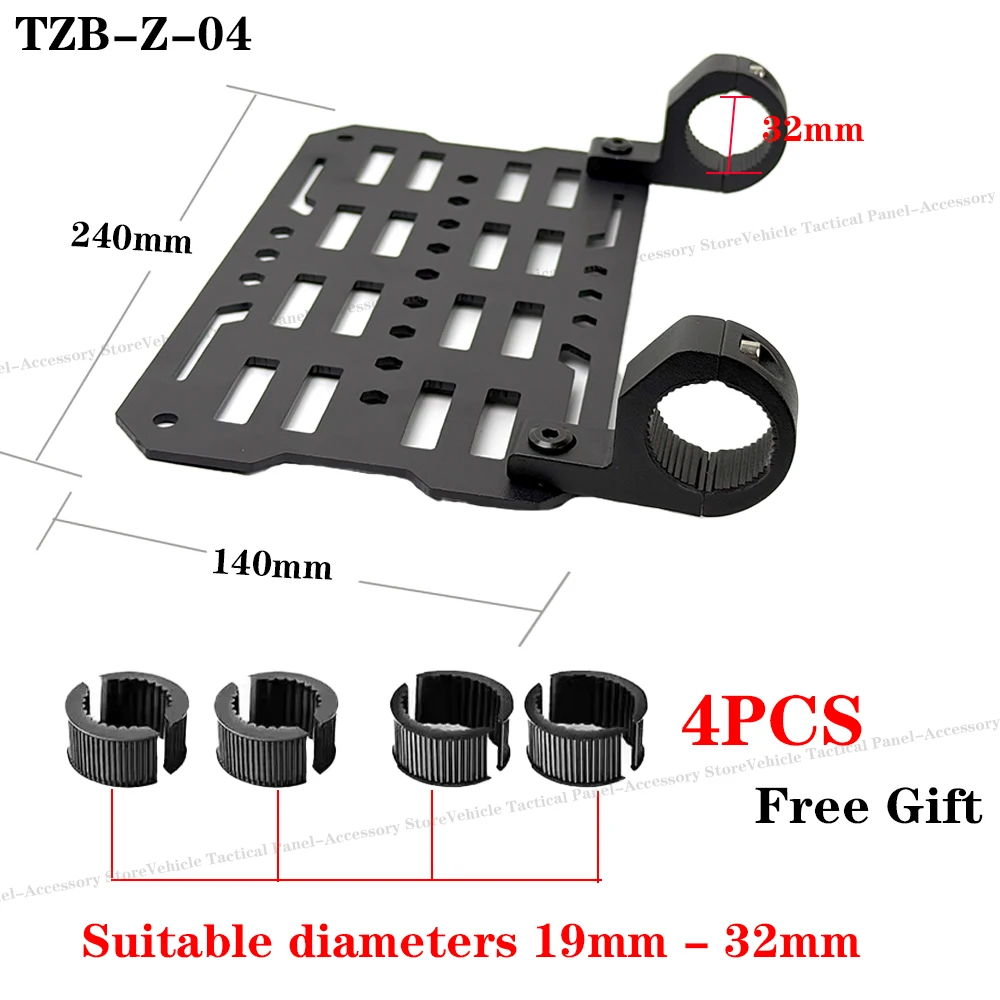 Motorrad Stoßstange Molle Panel Für Kofferraum Lagerung Carbon Stahl Wasserdicht Taktische Molle Organizer Modulare Lagerung