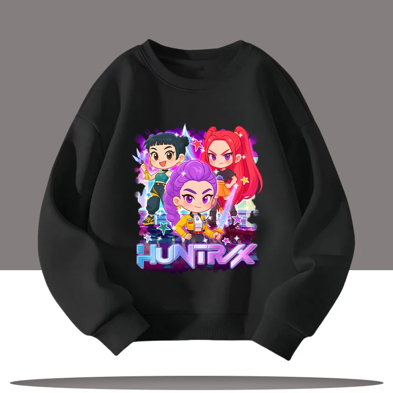 Sudadera Kpop Demon Hunter para hombre y mujer, sudaderas cálidas, ropa suave de otoño e invierno, ropa informal de algodón con dibujos animados, Tops