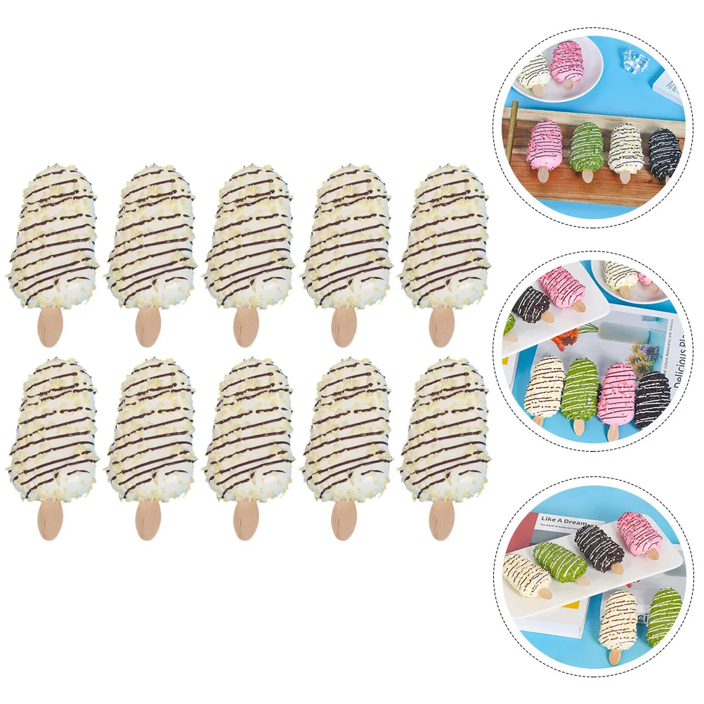 10 Pcs Simulation Ice Cream Model Simulated Popsicle Food Fake Photo Prop Realistic Pvc False Display