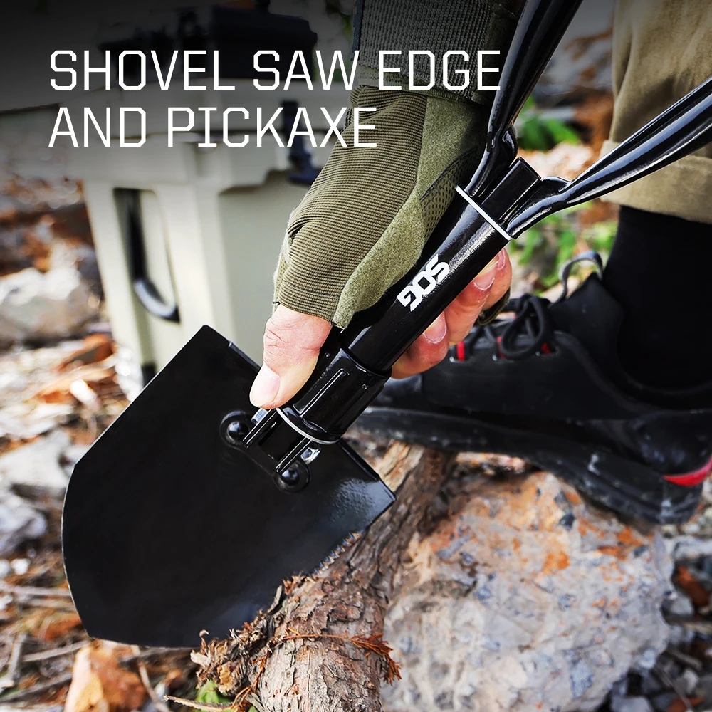 SOG Tactische Opvouwbare Schop Multitool, EDC Tuin- en Toegangsgereedschap, Outdoor Handschep & Kampeeruitrusting voor Wandelen