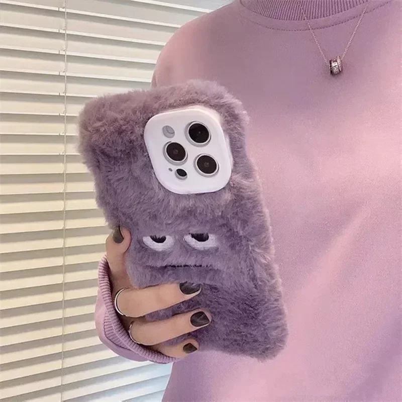 かわいいモンスターのぬいぐるみ風、ふわふわのiPhoneケー - Monstera のレビューと価格