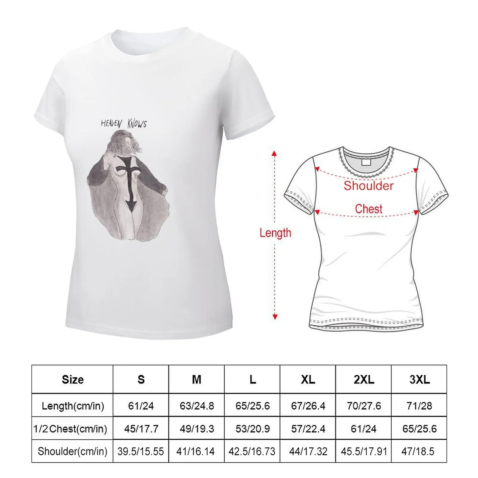 Heaven Knows T-shirt graphics summer clothes tops Women's cotton t-shirt