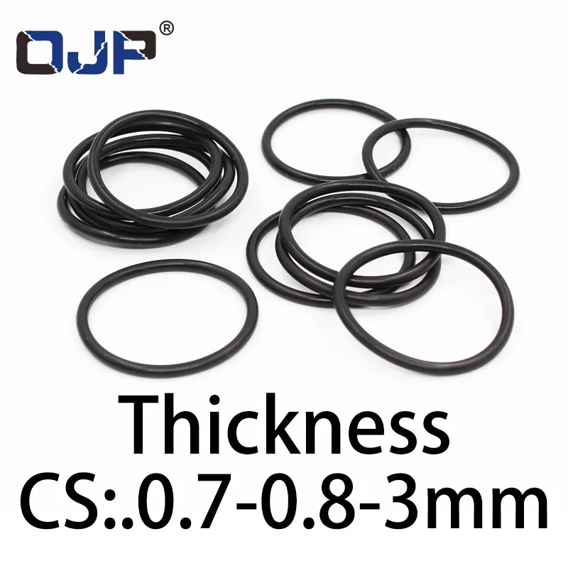 O-ring thickness 0.7/0.8/3mm CS NBR Nitrile sealing temperature resistant gasket rubber ring complete in specifications