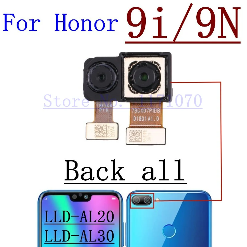 Original Rear & Front Camera For Huawei Honor 9 Lite 9i 9N Back Facing Main Camera Module Flex Cable Repair Parts