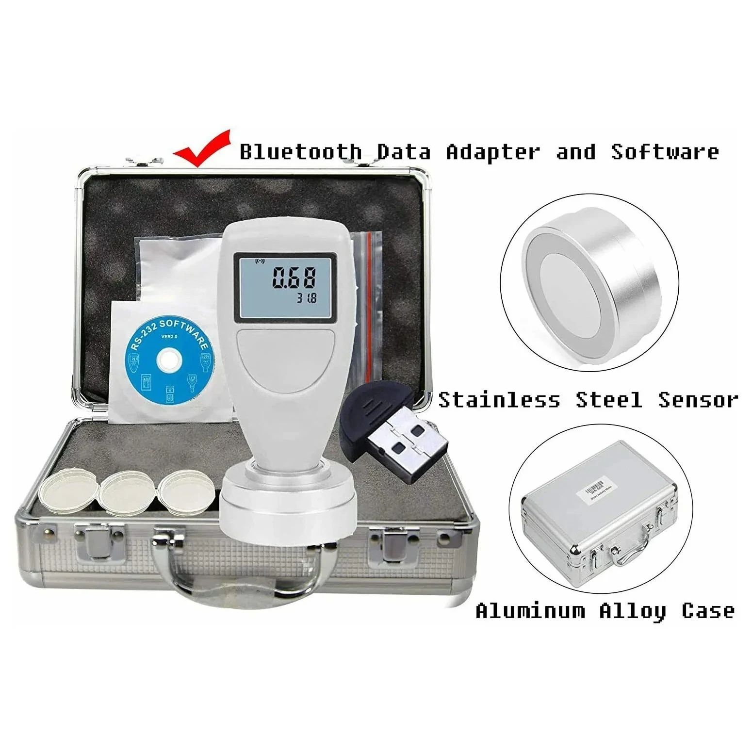 

Water Activity Meter Tester Testing Instrument 0.02aw Accuracy