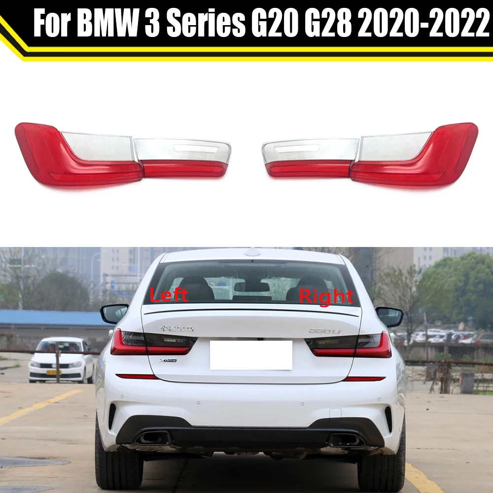 For BMW 3 Series G20 G28 2020 2021 2022 Car Rear Taillight Shell Brake Lights Shell Replace Auto Rear Lamp Shell Cover Mask