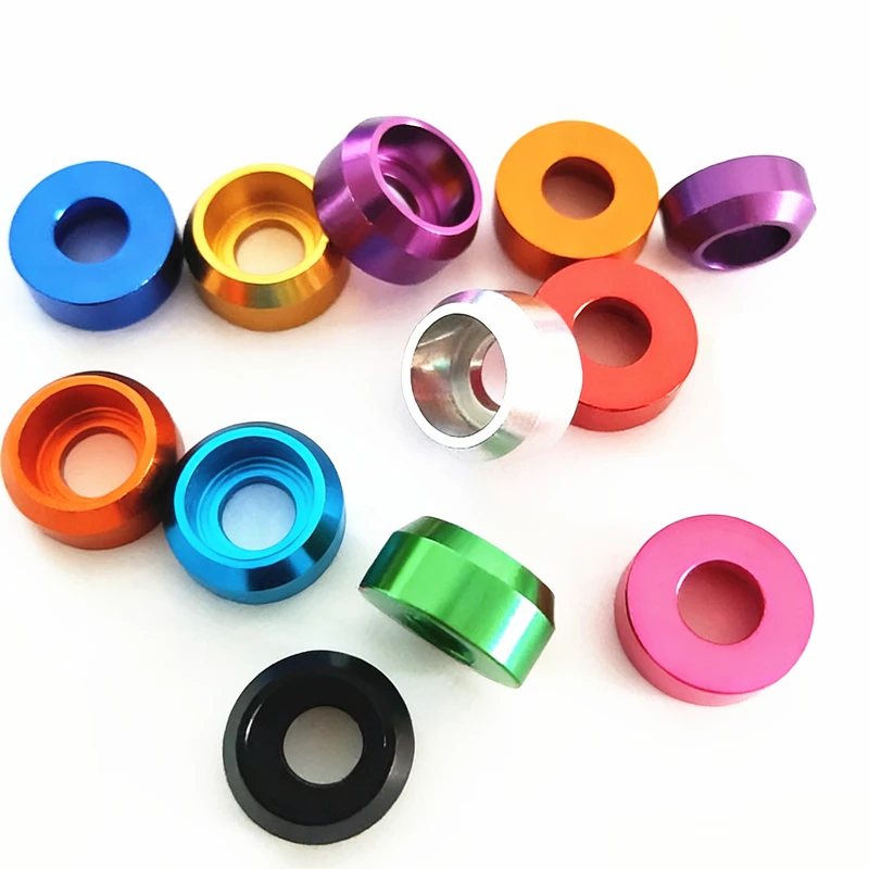 M3,M4,M5,M6,M8 Cap head aluminum cone washer,aluminum alloy crown washer for DIY model