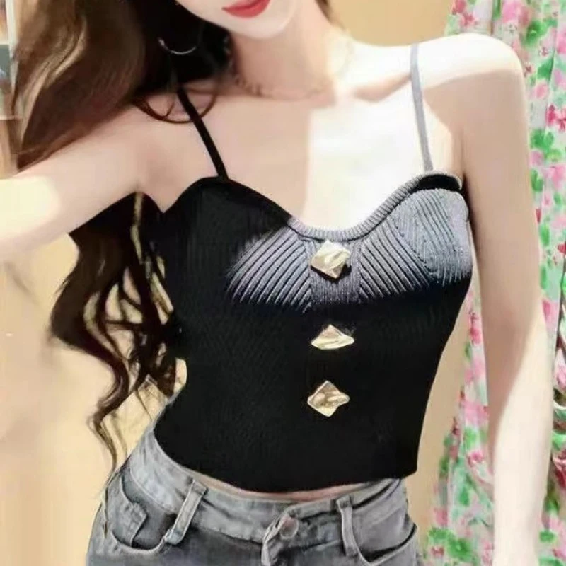 Women\'s sleeveless vest Bottoming Shirt Korean Version Solid Color Woman clothes tops woman 2024 Female clothing