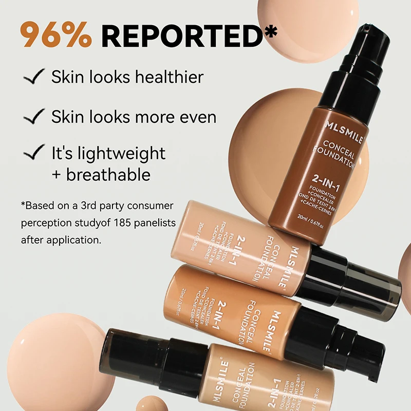 Face Foundation Cream Oil-control Matte Bbcream Lasting Concealer Liquid Waterproof Full Coverage Matte Base Professional Makeup