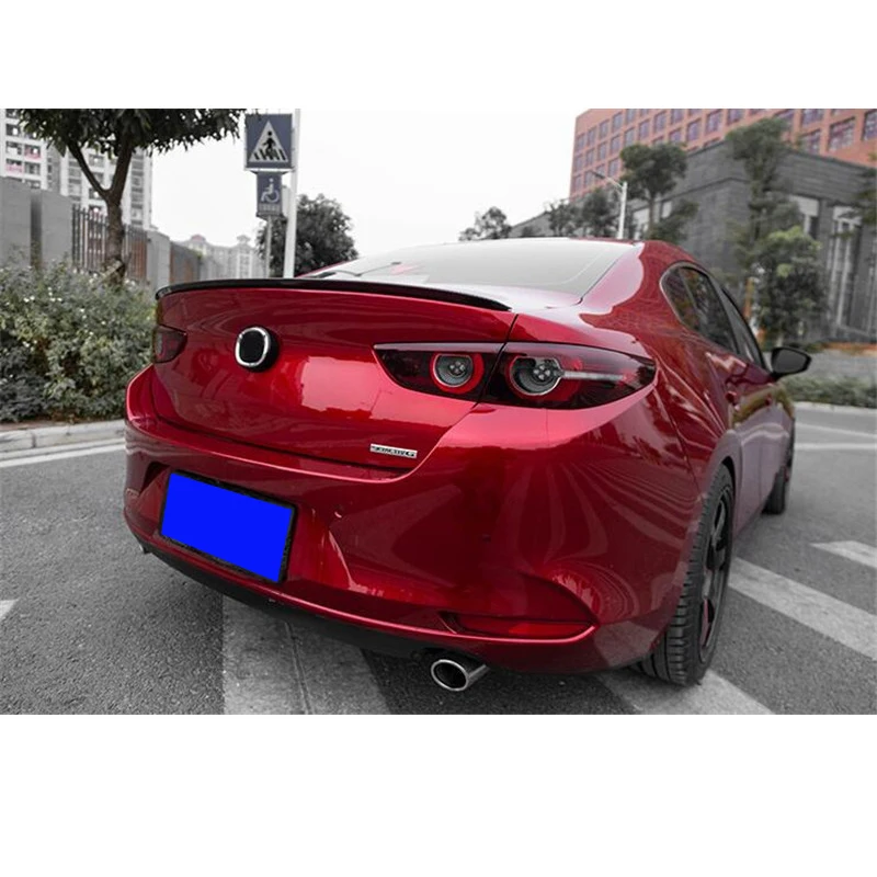 For 2019-2023/Mazda 3 Rear Spoiler Wings Car Trunk High Quality ABS Material Small Tail Fin Accessories M3 Body Kit